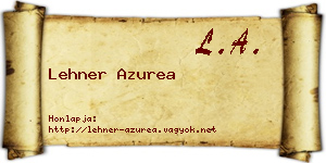 Lehner Azurea névjegykártya